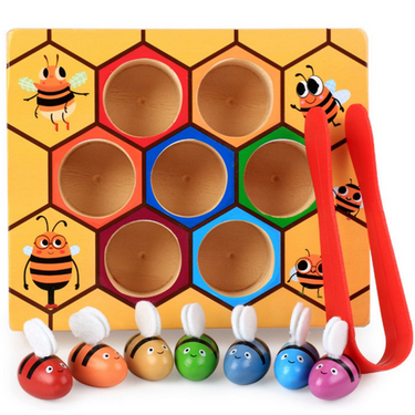 EcoToys Bienensortierer | Entwicklung der Feinmotorik - Pädagogisches Holzspielzeug